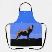 Howling Wolf im Winter - Original Wildlife Art Schürze (Vorderseite)