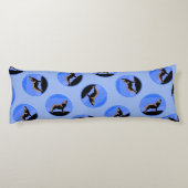 Howling Wolf im Winter - Original Wildlife Art Seitenschläferkissen (Rückseite)