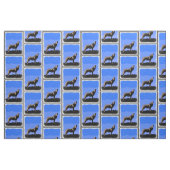 Howling Wolf im Winter - Original Wildlife Art Stoff (Fat Quarter (45,7 x 55,9 cm))