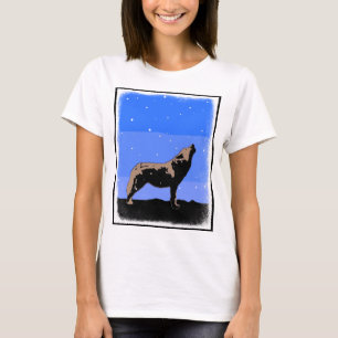 Howling Wolf im Winter - Original Wildlife Art T-Shirt
