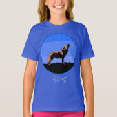 Howling Wolf im Winter - Original Wildlife Art T- T-Shirt (Vorderseite)