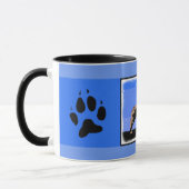 Howling Wolf im Winter - Original Wildlife Art Tasse (Links)