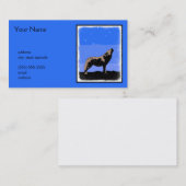 Howling Wolf im Winter - Original Wildlife Art Visitenkarte (Vorne/Hinten)