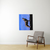 Howling Wolf im Winter - Original Wildlife Art Wandteppich (Beispiel)