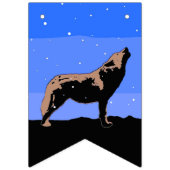 Howling Wolf im Winter - Original Wildlife Art Wimpelkette (Erste Fahne)