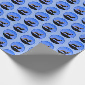 Howling Wolf im Winter - Original Wildlife Art Win Geschenkpapier (Ecke)