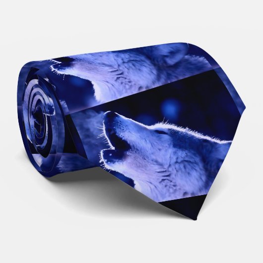 Howling Wolf in der Blue Night Krawatte (Gerollt)