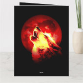 Howling Wolf in der roten Nacht Karte (Rückseite)