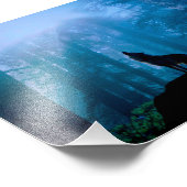 Howling Wolf in der Wildnis Fotodruck (Ecke)