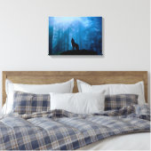 Howling Wolf in der Wildnis Leinwanddruck (Insitu (Schlafzimmer))