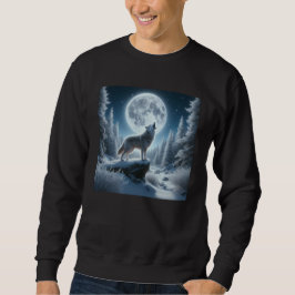 Howling Wolf In Winter Sweatshirt