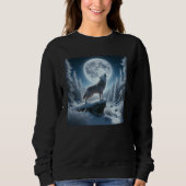Howling Wolf In Winter Sweatshirt (Vorderseite)