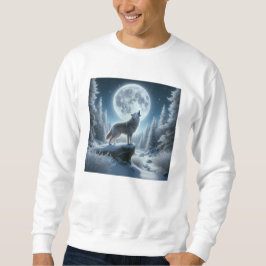 Howling Wolf In Winter Sweatshirt