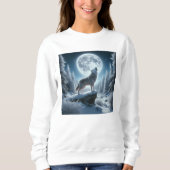 Howling Wolf In Winter Sweatshirt (Vorderseite)