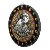 Howling Wolf Inspiriere Stärke und Widerstandskraf Dartscheibe (Vorderseite rechts)