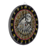 Howling Wolf Inspiriere Stärke und Widerstandskraf Dartscheibe (Vorderseite Links)