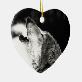 Howling Wolf Keramik Ornament (Rechts)