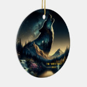 Howling Wolf Keramik Ornament (Rechts)