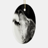 Howling Wolf Keramikornament (Rechts)