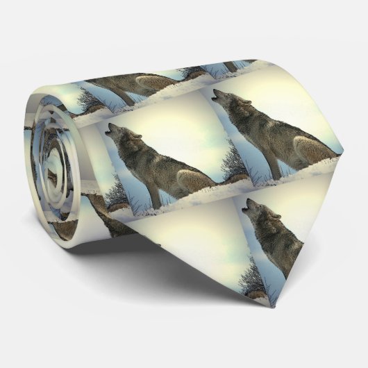 Howling Wolf Krawatte (Gerollt)