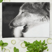 Howling Wolf Küchentuch (Gefaltet)