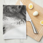 Howling Wolf Küchentuch (Viertel Falte)