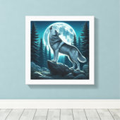 Howling Wolf Leinwanddruck (Insitu (Holzboden))