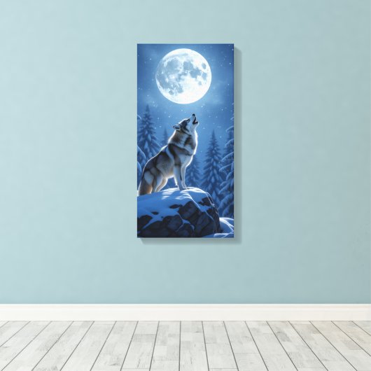 Howling Wolf  Leinwanddruck (Insitu (Holzboden))