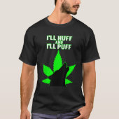 Howling Wolf liebt Funny Weed Pot Leaf T-Shirt (Vorderseite)