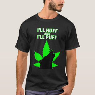 Howling Wolf liebt Funny Weed Pot Leaf T-Shirt
