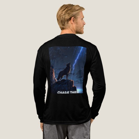Howling Wolf Lightning Cliff T - Shirt (Voller Rücken)
