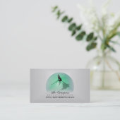 Howling Wolf Logo Business Card Visitenkarte (Stehend Vorderseite)