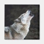 Howling Wolf Magnet (Vorne)