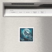 Howling Wolf Magnet (In Situ (Geschirrspüler))