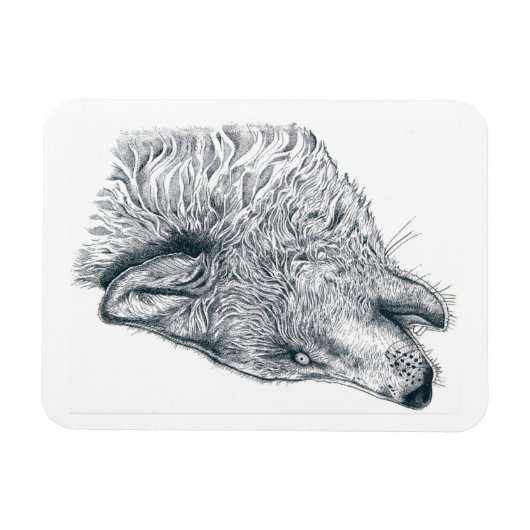 Howling Wolf Magnet (Horizontal)