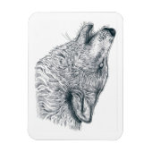 Howling Wolf Magnet (Vertikal)
