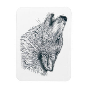 Howling Wolf Magnet