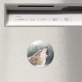 Howling Wolf Magnet (In Situ (Geschirrspüler))