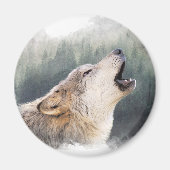 Howling Wolf Magnet (Vorne)