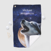 Howling Wolf Monogram Golfhandtuch (Insitu)