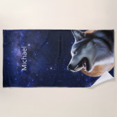 Howling Wolf Monogram Strandtuch (Vorderseite)