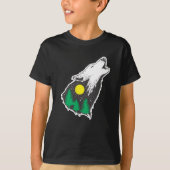 Howling Wolf Moon Forest T-Shirt (Vorderseite)