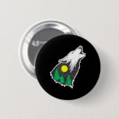 Howling Wolf Moon Forest Umweltschutz Button (Vorne & Hinten)