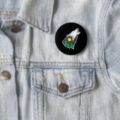 Howling Wolf Moon Forest Umweltschutz Button (Beispiel)