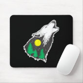Howling Wolf Moon Forest Umweltschutz Mousepad (Mit Mouse)