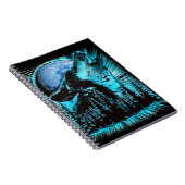 Howling Wolf Moon Pine Forest Notizblock (Rechte Seite)