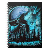 Howling Wolf Moon Pine Forest Notizblock (Vorderseite)