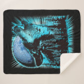 Howling Wolf Moon Pine Forest Sherpadecke (Vorderseite (Horizontal))