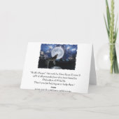 Howling Wolf, Moon & Starry Sky Grußkarte Karte (Rückseite)