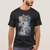 Howling Wolf Mountain Moon Unisex T-Shirt (Vorderseite)